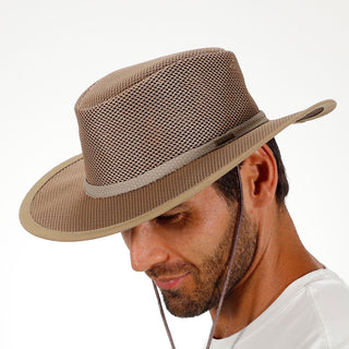 Stetson Mesh Covered Nylon Safari Gambler Hat