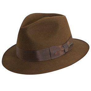 Indiana Jones Fedora Crusader - Authentic Brown Wool Felt Indiana Jones Fedora Hat - IJ551