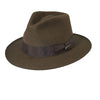 Indiana Jones Fedora Phantom - Authentic Brown Fur Felt Indiana Jones Fedora Hat - IJ554