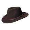 Indiana Jones Outback Authentic Brown Wool Felt Indiana Jones Crushable Outback Hat - 555
