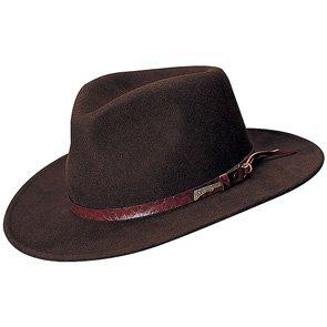 Indiana Jones Outback Authentic Brown Wool Felt Indiana Jones Crushable Outback Hat - 555