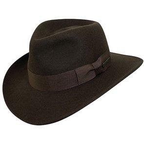 Indiana Jones Outback Cross country - Authentic Brown Wool Felt Crushable Indiana Jones Outback Hat - IJ557