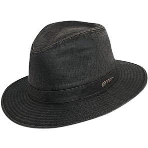 Indiana Jones Outback Adventurer - Authentic Dark Brown Weathered Cotton Indiana Jones Fedora Hat - IJ21