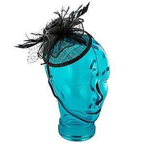 Jeanne Simmons Fascinator Rose - Jeanne Simmons Black Sinamay Fascinator Hat - 4435