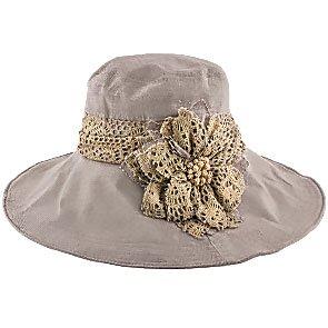 Jeanne Simmons Wide N' Soft - Jeanne Simmons Mocha Poly Wide Brim Hat - 4006