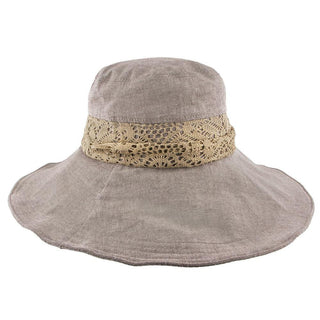 Jeanne Simmons Wide N' Soft - Jeanne Simmons Mocha Poly Wide Brim Hat - 4006