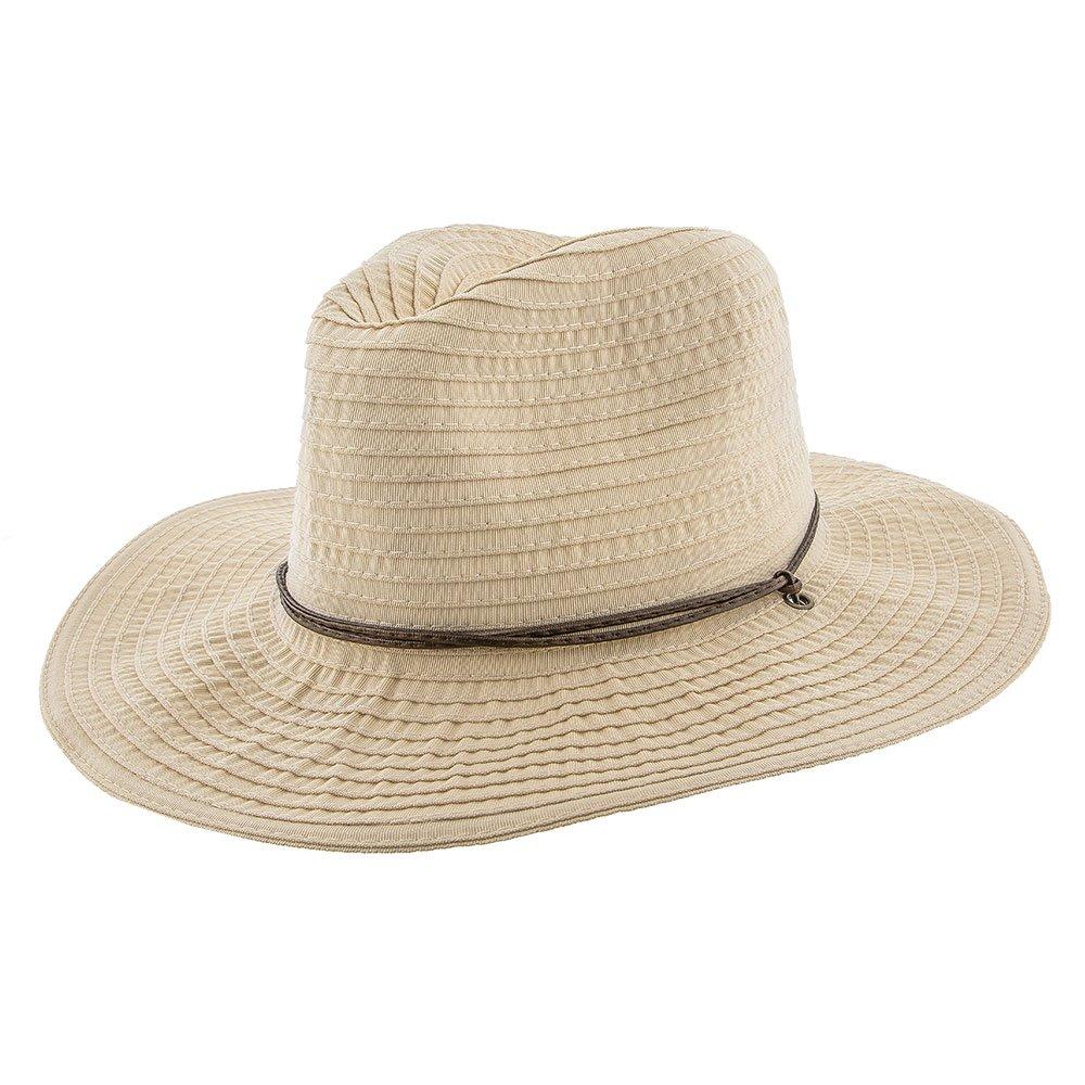 Poolside Jeanne Simmons Ribbon Wide Brim Fedora Hat