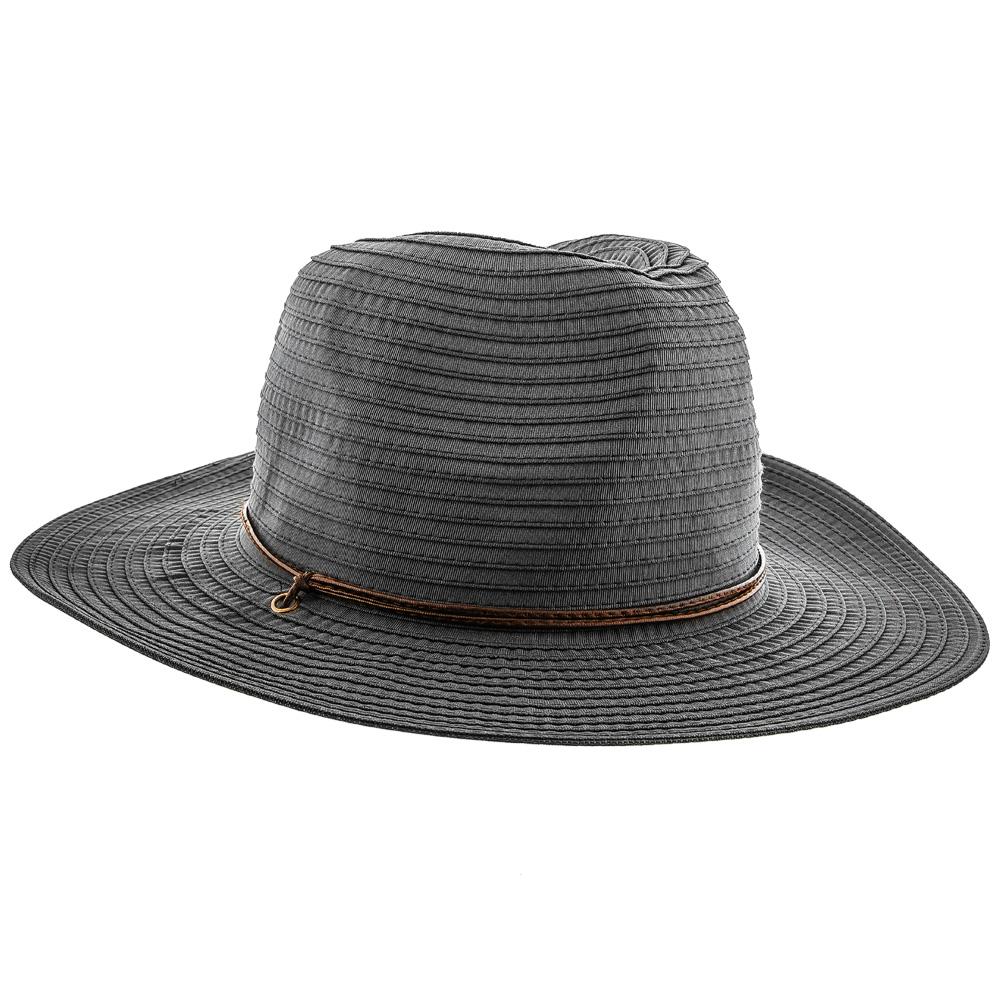Poolside Jeanne Simmons Ribbon Wide Brim Fedora Hat