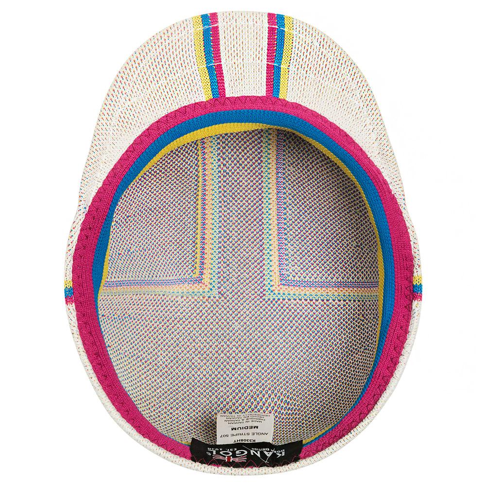 Casquette Kangol Nostalgia Stripe 507 - Homme - 100% Nylon - Style Visière Plate - Valve 4,7 Cm