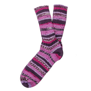 Made in Ireland Ladies Pretty Purple Pattern Designer Irish Wool Country Socks