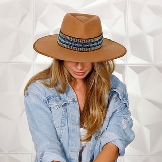 Walrus Hats Castle Brown w/ Festival Bands Wool Fedora Hat