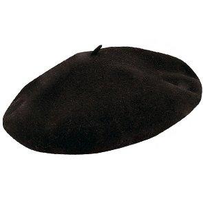 Scala Beret Scala 51 Black Wool French Beret Hat - 10"- Made in France