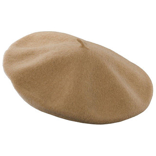 Scala Beret Cabbie - Scala White Wool French Beret Hat - 10.5"