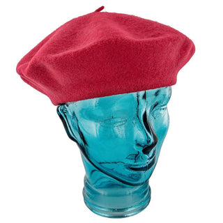 Scala Beret Cabbie - Scala White Wool French Beret Hat - 10.5"