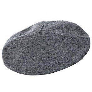 Scala Beret Cabbie - Scala White Wool French Beret Hat - 10.5"