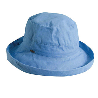 Scala Bretton Bliss - Scala LC484 White Cotton Medium Brim Bretton Bucket Hat