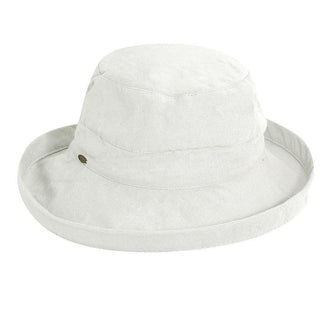 Scala Bretton Bliss - Scala LC484 White Cotton Medium Brim Bretton Bucket Hat