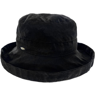 Scala Bretton Bliss - Scala LC484 White Cotton Medium Brim Bretton Bucket Hat