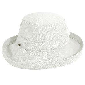 Scala Bretton Bliss - Scala LC484 White Cotton Medium Brim Bretton Bucket Hat