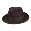 Scala Fedora Capone - Scala DF109 Chocolate Crushable Wool Felt Fedora Hat