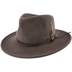 Scala Outback Darwin - Scala DF6 Pecan Crushable Wool Felt Outback Hat