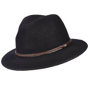 Scala Safari Explorer - Scala DF161 Black Crushable Wool Felt Safari Hat