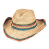 Scala Western Scala LR679OS Light Colored Crocheted Raffia Straw Western Hat