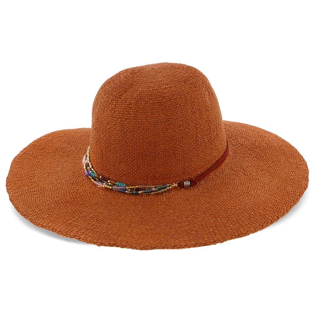 Jeanne Simmons Summer Toyo Straw Fedora Hat Toast Size: XL