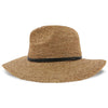 Scala Wide Brim Seychelles - LR683OS - Scala Crocheted Raffia Natural Tea Safari Hat