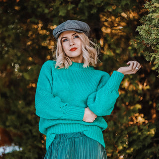 Shelby - Walrus Hat Wool Blend 8 Panel Newsboy Cap