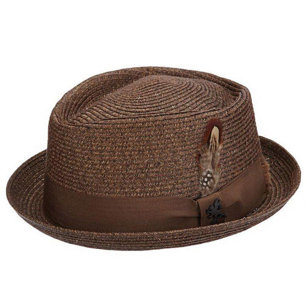 Brighton Stacy Adams Straw Fedora Hat