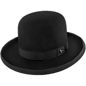 Stetson Batterson Wool Flat Brim Hat S Black