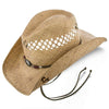 Stetson Cowboy Stoney Creek - Stetson Natural/Brown Stained Raffia Straw Cowboy Hat - SSSTCR