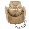 Stetson Cowboy Stoney Creek - Stetson Natural/Brown Stained Raffia Straw Cowboy Hat - SSSTCR