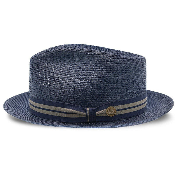 Stetson Madison Fedora Grey Milan Straw Hat main image 1