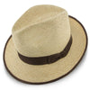 Stetson Fedora Twisted Runabout - Stetson Natural Twisted Panama Fedora Hat (Brown Band) - TSTRUNN