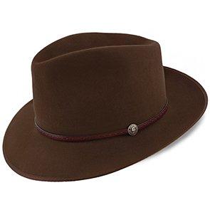 Stetson Fedora Roadster - Stetson Walnut Fur Felt Fedora Hat - TFRDTRB