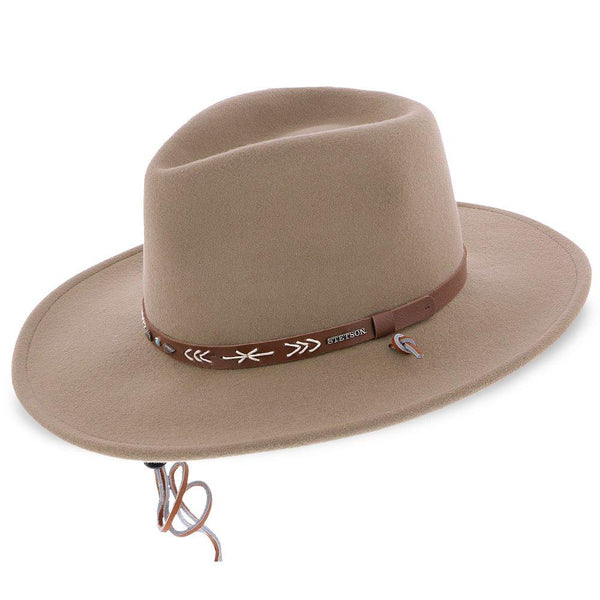 Mens Stetson Santa Fe Wool Crushable Western Hat, black