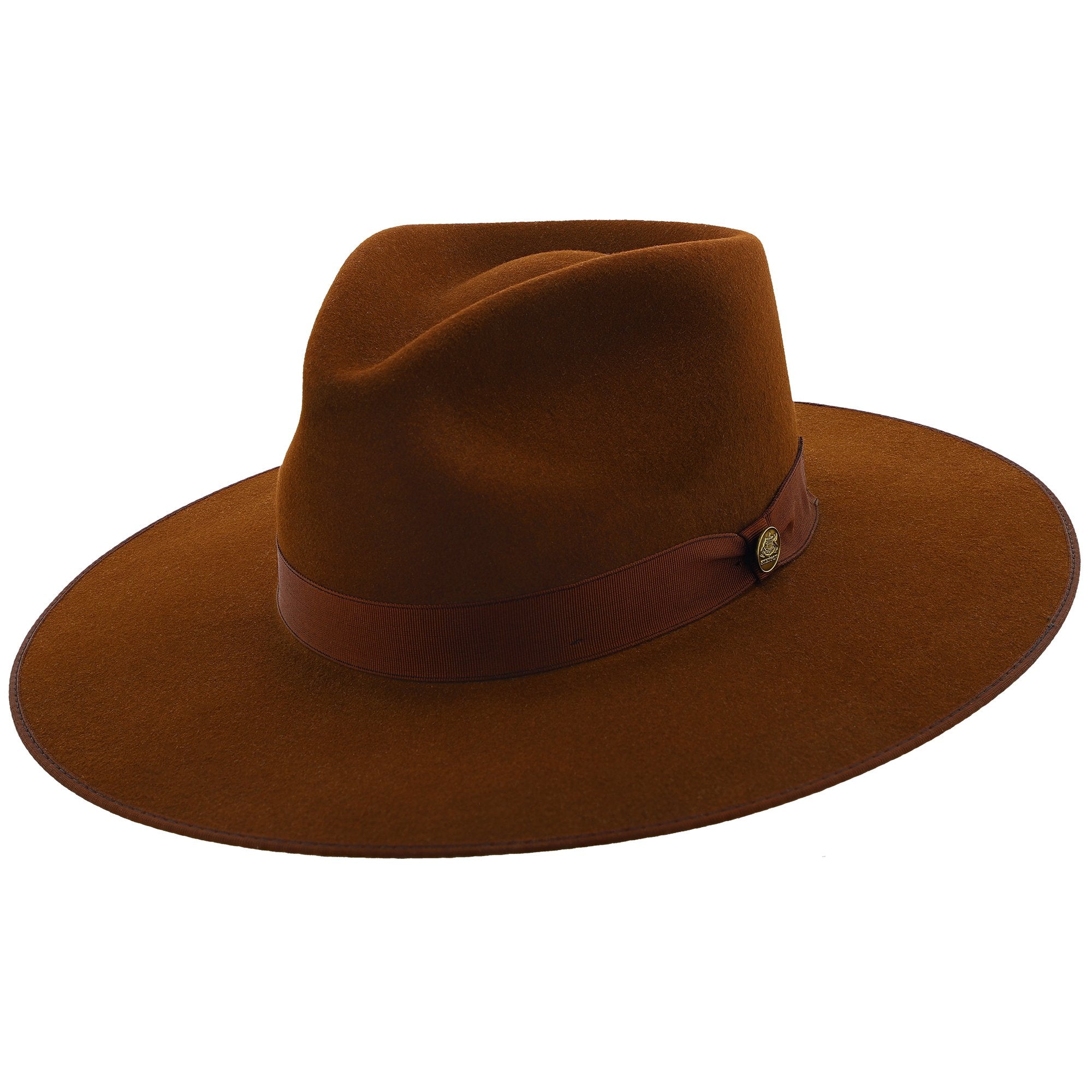 Stetson Hats Womens Oak Midtown 4 1/2 Bound Edge Brim Fashion Hat M Brown