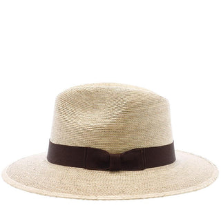 Sunbody Fedora Explorer, 2 1/2" Brim - Colored Natural Hand Woven Green Palm Hat