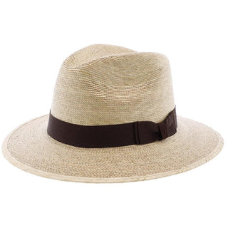 Sunbody Fedora Explorer, 2 1/2" Brim - Colored Natural Hand Woven Green Palm Hat