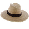 Sunbody Fedora Explorer, 3 1/2" Brim - Colored Natural Hand Woven Green Palm Hat