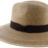 Sunbody Fedora Explorer, 3 1/2" Brim - Colored Natural Hand Woven Green Palm Hat