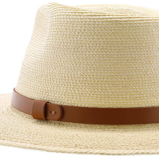Sunbody Fedora Fine Palm Tear Drop Fedora - Natural Hand Woven Fine Guatemalan Palm Hat
