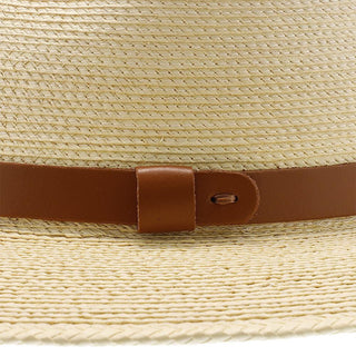 Sunbody Fedora Fine Palm Tear Drop Fedora - Natural Hand Woven Fine Guatemalan Palm Hat