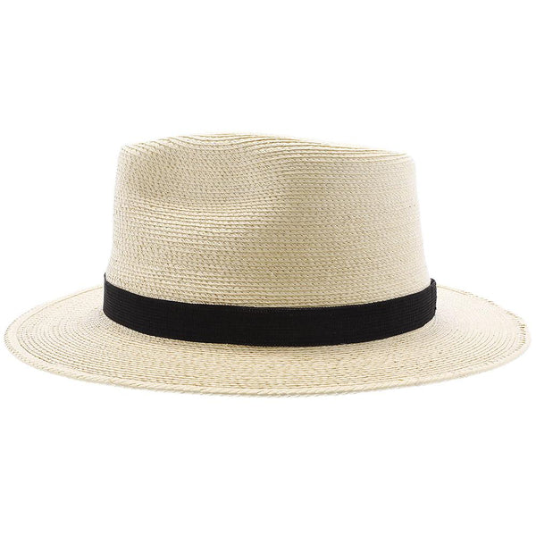 Fine Palm Tear Drop Fedora - Natural Hand Woven Guatemalan Fine Palm H