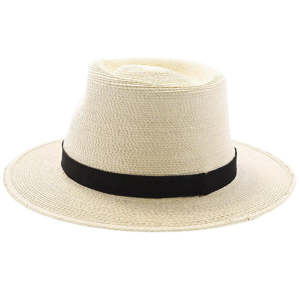 Fine Palm Tear Drop Fedora - Natural Hand Woven Guatemalan Fine Palm H