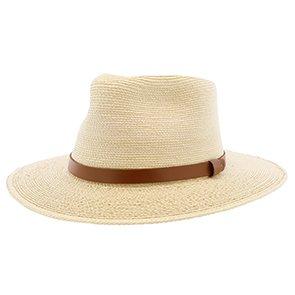 Sunbody Fedora Fine Palm Tear Drop Fedora - Natural Hand Woven Fine Guatemalan Palm Hat