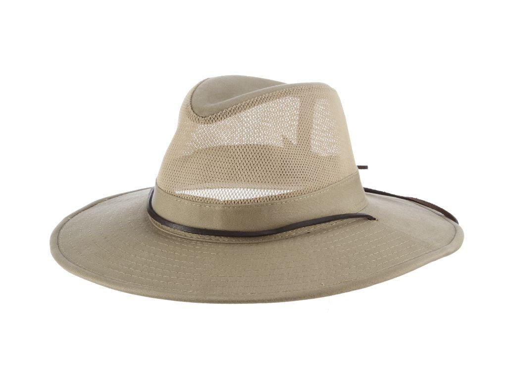 Dorfman Pacific Taiga Brown Safari Hat - H-864LM Brushed Twill