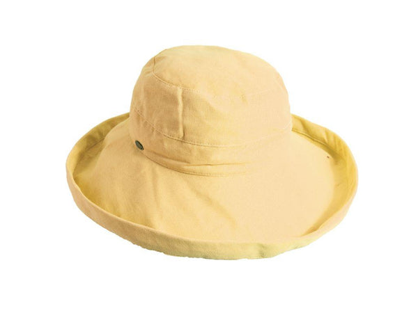 Bliss - Scala LC484 White Cotton Medium Brim Bretton Bucket Hat